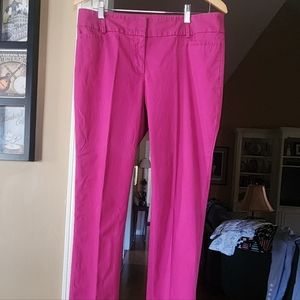 Loft raspberry curvy ankle pants